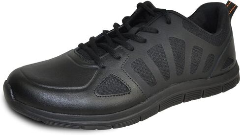 VANGELO Professional Slip Resistant Men Work Sneaker Shoe for Food Service Health Care Nurse Nick and Jimmy Black in Kuwait