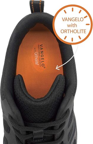 VANGELO Professional Slip Resistant Men Work Sneaker Shoe for Food Service Health Care Nurse Nick and Jimmy Black in Kuwait
