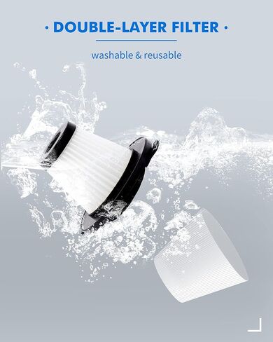 مكنسة كهربائية محمولة من بووولز قابلة لإعادة الشحن مع فلترين - مكنسة كهربائية للسيارة عالية الطاقة مع تقنية الشحن السريع، مكنسة كهربائية محمولة، مكنسة يدوية خفيفة الوزن مع ضوء LED، فضي (PL8188) in Kuwait