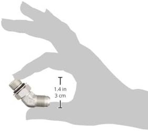 Brennan Industries 6802-06-06-NWO-FG Forged Steel 45 Degree Elbow Tube Fitting, 9/16"-18 SAE x 9/16"-18 SAE Thread, 3/8" Male JIC x 3/8" Male Adjustable O-Ring Boss in Saudi Arabia