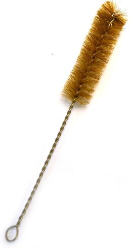 Bristle Cleaning Brush with Fan-Shaped End, 9.25" - Twisted Stainless Steel Wire Handle - Ideal for 1" - 1.2" Diameter Tubes, Bottles, Flasks, Cylinders, Jars, Vases, Cups - Eisco Labs in Saudi Arabia