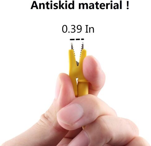 مقاطع التمساح Eiechip الكهربائية، شرائح التمساح مع كابل اختبار الأسلاك مقاطع مزدوجة الأطراف، مقاطع التمساح كابل اختبار معزول 5 ألوان 5 قطع 45 بوصة in Kuwait