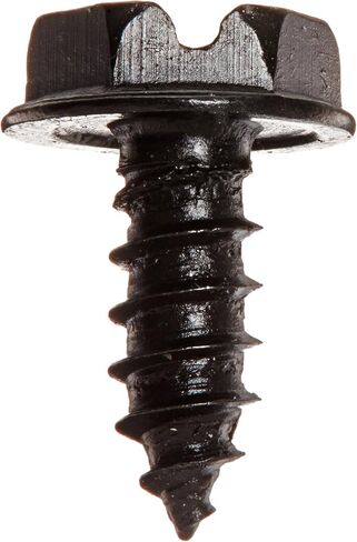 Small Parts 0606ABSWB Steel Sheet Metal Screw, Black Oxide Finish, Hex Washer Head, Slotted Drive, Type AB, #6-20 Thread Size, 3/8" Length (Pack of 100) in Saudi Arabia