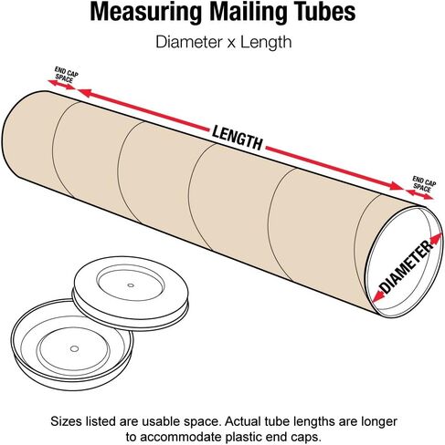 أنابيب بريدية من Aviditi Kraft شديدة التحمل، 3 بوصة × 72 بوصة، عبوة من 15 قطعة، للشحن والتخزين والبريد وحماية المستندات والمخططات والملصقات in Kuwait