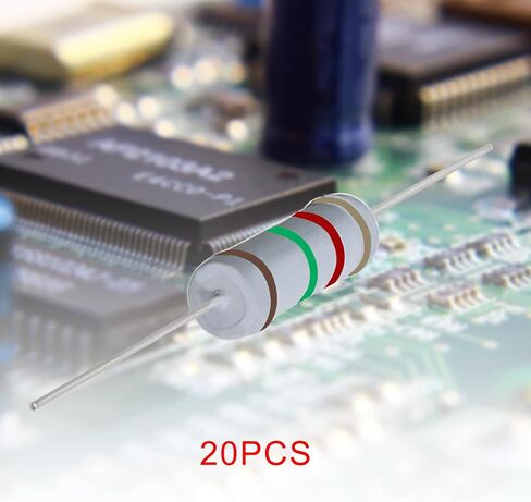 Aopin 20K Ohm Metal Oxide Film Resistor, ±5% Tolerance High-Accuracy 5 Watt Resistor for Electronic Circuit, Alternative Resistance for DIY Projects & Experiments 20 Pcs in Saudi Arabia