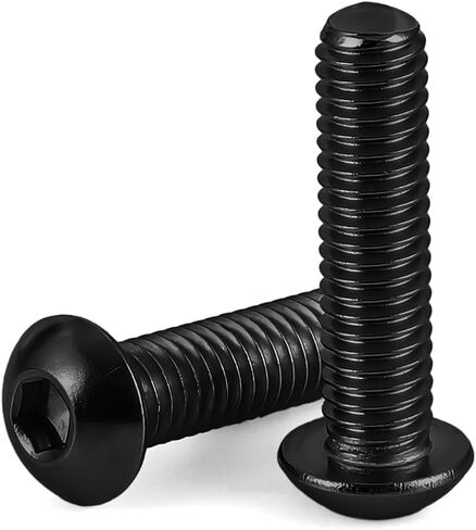 1/4-20 x 1" Button Head Socket Cap Screws, Allen Socket Drive, Alloy Steel Class 10.9, Fully Threaded, 100 PCS in Saudi Arabia