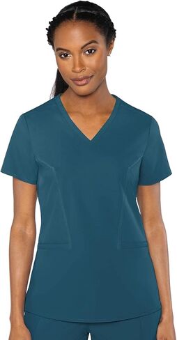 Med Couture Women's 'Peaches Collection' Double V-Neck Scrub Top in Saudi Arabia