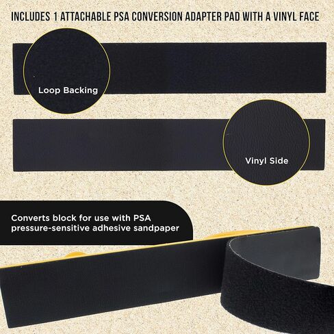 كتلة ملف الصنفرة اليدوية الصلبة من سلسلة Dura-Gold Pro مع كل من الخطاف والحلقة الخلفية ووسادة محول تحويل دعم PSA - للبكرات المستمرة أو أوراق ورق الصنفرة مقاس 16-1/2 بوصة × 2-3/4 بوصة، خشب تلقائي in Kuwait