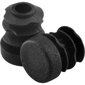 12 Pcs 1-1/2" Round Plastic Plug, Black Round Plastic End Cap Furniture Finishing Plug for Pipe Post, Chairs and Furniture