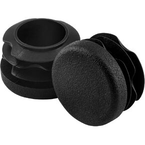 12 Pcs 1-1/2" Round Plastic Plug, Black Round Plastic End Cap Furniture Finishing Plug for Pipe Post, Chairs and Furniture in Saudi Arabia