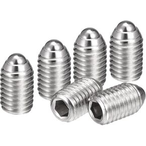 مجموعة براغي Uxcell ذات نقطة كروية، M10 x 16 مم 304 من الفولاذ المقاوم للصدأ متري زنبركي سداسي المسمار 6 قطع in Kuwait