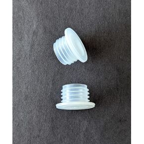 Plastic Stopper Replacement Plug for Salt and Pepper Shakers, Flower Pots, Bottles, Pipes etc 3/4'' (Small top, 2 pcs), White
