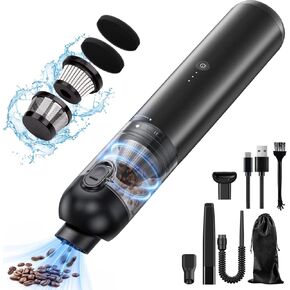 Akjbl Handheld Vacuum Cordless Car Vacuum Cleaner 16,000 Pa Strong Powerful Suction Vacuum Cleaners Car Mini Vacuum, Portable Vacuum Cleaner for Car Home Office, Ultra Light Dust Busters for Pet Hair in Saudi Arabia