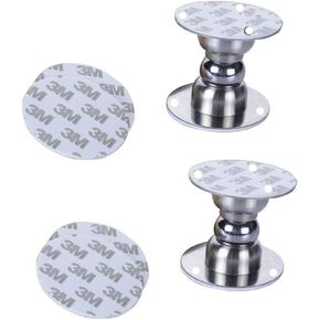 Magnetic Door Stopper,ZjarFwg 2 Pcs Heavy Duty 3M Stainless Steel Mini Soft-Catch Magnetic Door Stopper Wall Mount Door Catch Doorstop