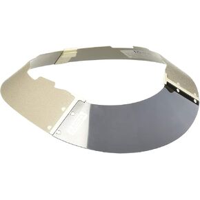 MSA 697410 V-Gard Sun Shield - Standard V-Gard Hat/Full Brim Attachment, Polyurethane Brim Extender, Smoke-Tinted Lexan, Added Sun & Heat Protection, Reusable & Replaceable Hard Hat Accessory