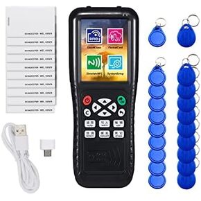 Rfid ID Card Reader Copier, IcopyX100 Rfid 125kHz ID Card Copier New Rfid Duplicator NFC Key Writer with Writable T5577 RFID Cards and Key Fob Tags Handheld RFID Reader for Door Access Control in Saudi Arabia