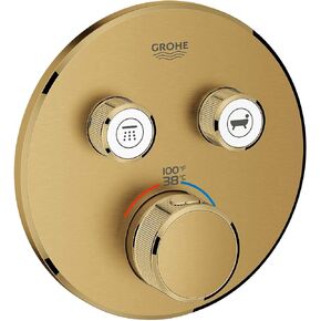 Grohe 29136GN0 Grohtherm Single Function Smart Thermostatic Trim With Control Module in Brushed Cool Sunrise with Rapido Smartbox Universal Rough-In in Kuwait