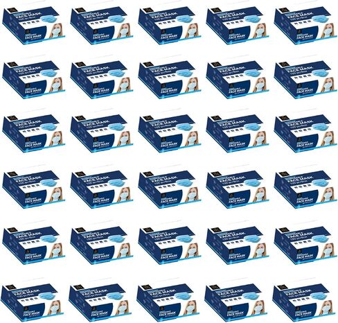 Samadhaan Face Mask, Non Woven Thick 3-Layer Breathable Face Masks with Adjustable Earloop, Mouth and Nose Protection Dust face Mask Disposable (Pack of 50) in Saudi Arabia