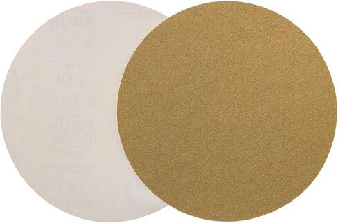 Dura-Gold Premium 8" Gold PSA Sanding Discs - 40 Grit (Box of 10) - Self Adhesive Stickyback Sandpaper for DA Sander, Finishing Coarse-Cut Abrasive - Sand Automotive Car Paint, Woodworking Wood, Metal in Saudi Arabia