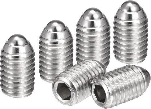 مجموعة براغي Uxcell ذات نقطة كروية، M10 x 16 مم 304 من الفولاذ المقاوم للصدأ متري زنبركي سداسي المسمار 6 قطع in Kuwait