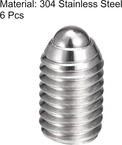 مجموعة براغي Uxcell ذات نقطة كروية، M10 x 16 مم 304 من الفولاذ المقاوم للصدأ متري زنبركي سداسي المسمار 6 قطع in Kuwait