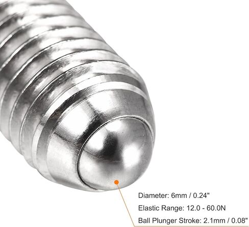 مجموعة براغي Uxcell ذات نقطة كروية، M10 x 16 مم 304 من الفولاذ المقاوم للصدأ متري زنبركي سداسي المسمار 6 قطع in Kuwait