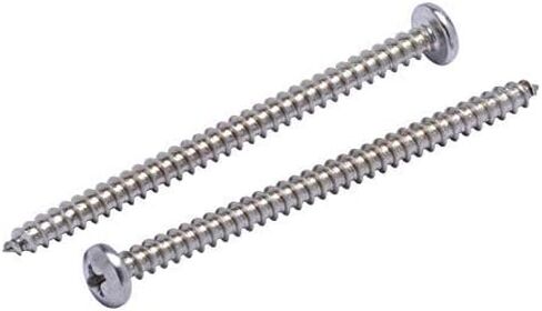 10 X 3" Stainless Pan Head Phillips Wood Screw, (25 Pack), 18-8 (304) Stainless Steel Screws by Bolt Dropper Corrosion Resistant Deep Cut Drive Pan Head in Kuwait