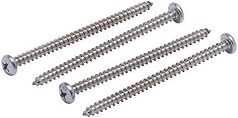 10 X 3" Stainless Pan Head Phillips Wood Screw, (25 Pack), 18-8 (304) Stainless Steel Screws by Bolt Dropper Corrosion Resistant Deep Cut Drive Pan Head in Kuwait