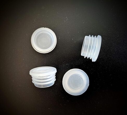 Plastic Stopper Replacement Plug for Salt and Pepper Shakers, Flower Pots, Bottles, Pipes etc 3/4'' (Small top, 2 pcs), White in Kuwait