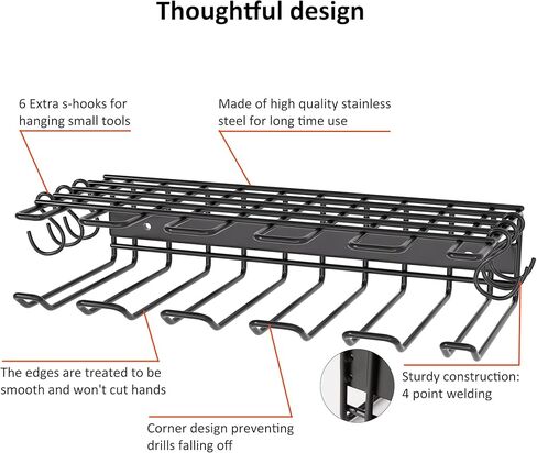Yidaimi Power Tool Organizer with 5 Drill Rack,Battery Tool Organizer and Storage,Garage Heavy Duty Metal Tool Shelf,130 Pounds Weight Limit,Power Tool Holder Wall Mounted,5 Cordless Drills Tool Rack in Saudi Arabia