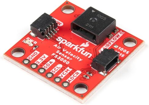 مستشعر سرعة الهواء SparkFun Breakout-FS3000-1005 (Qwiic) - لوحة التوصيل والتشغيل مع نطاق وحدة الاتصال Qwiic من 0-7.2 متر/الثانية (0-16.2 ميل في الساعة) - إخراج رقمي للمستشعر القائم على نابعة حرارية بدقة 12 بت in Saudi Arabia