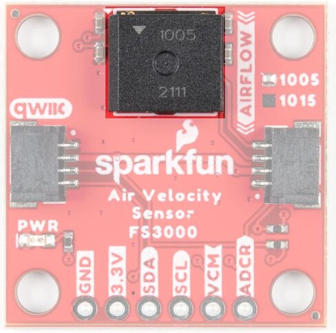 مستشعر سرعة الهواء SparkFun Breakout-FS3000-1005 (Qwiic) - لوحة التوصيل والتشغيل مع نطاق وحدة الاتصال Qwiic من 0-7.2 متر/الثانية (0-16.2 ميل في الساعة) - إخراج رقمي للمستشعر القائم على نابعة حرارية بدقة 12 بت in Saudi Arabia