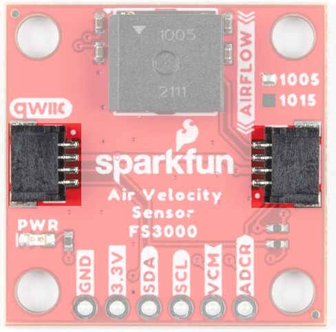 مستشعر سرعة الهواء SparkFun Breakout-FS3000-1005 (Qwiic) - لوحة التوصيل والتشغيل مع نطاق وحدة الاتصال Qwiic من 0-7.2 متر/الثانية (0-16.2 ميل في الساعة) - إخراج رقمي للمستشعر القائم على نابعة حرارية بدقة 12 بت in Saudi Arabia
