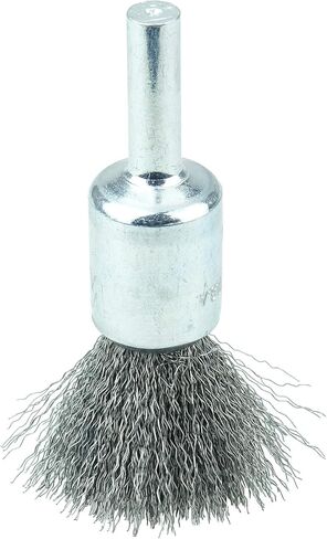 فرشاة طرف سلك ويلر، طرف صلب، ساق دائرية، فولاذ، سلك مجعد، قطر 1/2 بوصة، قطر السلك، 0.006 بوصة، مقبض 1/4، 25000 دورة في الدقيقة (عبوة من 1) in Kuwait