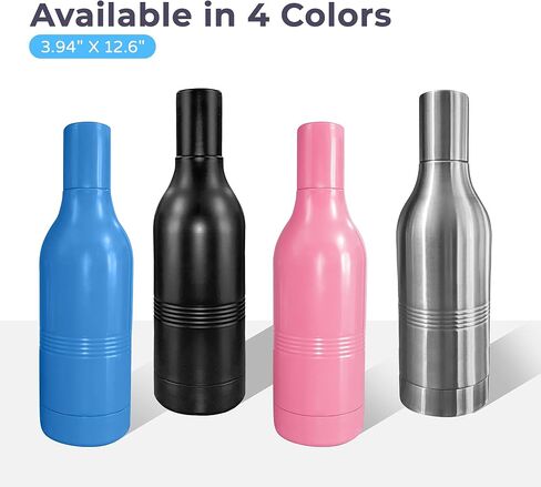 كولي | ترمس زجاجات النبيذ والمشروبات الكحولية | معزول الفولاذ المقاوم للصدأ عازل Hugger Coolie Coozie مبرد زجاجة النبيذ الواقي للسفر لنبيذ الورد الأحمر والأبيض سعة 750 مل | مبرد حامل الشمبانيا المحمول in Saudi Arabia