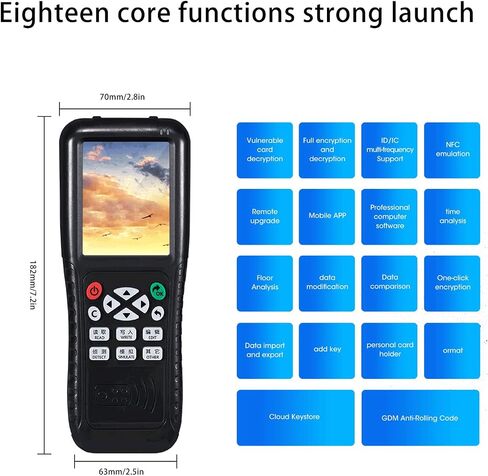 Rfid ID Card Reader Copier, IcopyX100 Rfid 125kHz ID Card Copier New Rfid Duplicator NFC Key Writer with Writable T5577 RFID Cards and Key Fob Tags Handheld RFID Reader for Door Access Control in Saudi Arabia