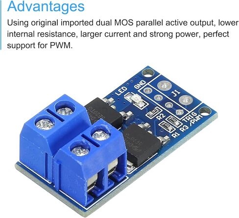 MECCANIXITY DC 5-36V 15A، وحدة محرك مفتاح تشغيل MOS مزدوجة عالية الطاقة، مفتاح منظم قابل للتعديل، حزمة التحكم في سطوع المصباح مكونة من 2 in Kuwait