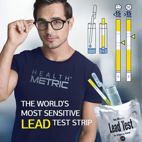 نحاس حديد الرصاص والزئبق - مجموعة اختبار المياه المنزلية لمياه الصنبور والشرب | اختبار جودة سريع ودقيق وفقًا لمعايير EPA | شرائط اختبار سهلة الاستخدام والحساسة مصنوعة في الولايات المتحدة الأمريكية in Kuwait