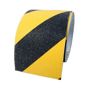 BigTron 10cm x 5m أشرطة تحذيرية قوية غير قابلة للانزلاق شريط مضاد للانزلاق للداخلية والخارجية (أسود وأصفر) in Kuwait