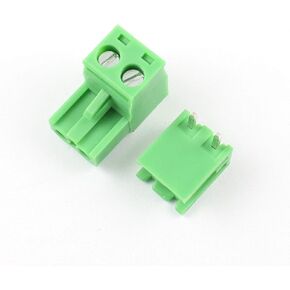 DBParts 10 مجموعات 2-Pin (2 القطب) 5.08 مللي متر الملعب الزاوية اليمنى المسمار محطة كتلة موصل PCB جبل لتقوم بها بنفسك in Kuwait