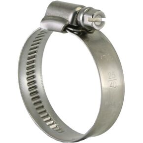 YDS All 300 Grade Stainless Steel W4 German Type Hose Clamp, Worm Gear, 25-40 mm (1" to 1-5/8") Diameter Range, 12 mm Bandwidth (Pack of 10) in Saudi Arabia
