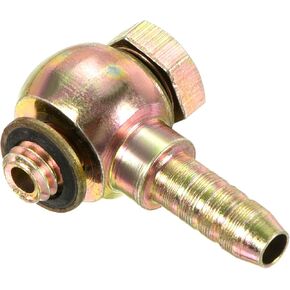 PATIKIL Hose Barb Fitting Elbow 5mm Barbed M10x1 Male Thread, Carbon Steel Pipe Adapter Connector for Air Water Fuel Oil, Gold in Saudi Arabia