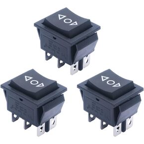 mxuteuk 3pcs Latching Rocker Switch ON/Off/ON, DC 12V 10A Toggle Power Button 3 Position 6 Pin DPDT Motor Polarity Reversing Control L-KCD2-223JT in Saudi Arabia