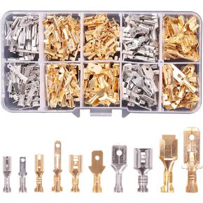 Kinstecks 210PCS 2.8mm 4.8mm 6.3mm Wire Spade Connector Male and Female Quick Splice Wire Crimp Terminal Block Assortment Kit for DIY Electrical Motorcycle Vehicle Boat in Kuwait