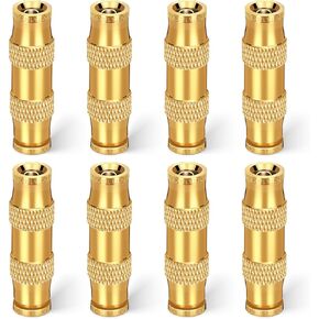 8 Pcs Push to Connect Fittings 3/8" 1/4" Brake Line Fittings Brass Pneumatic Air Fittings Tube Union Air Compressor Fittings for Trucks Trailers and Industrial Workshops Use(1/4 Inch)