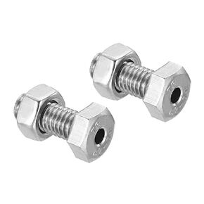 برغي مسدس خارجي مجوف M5x16mm من PATIKIL، 3 مجموعات من براغي مقبس خيوط المصباح الأسطواني من خلال مسمار الثقب مع صامولة 304 من الفولاذ المقاوم للصدأ in Kuwait
