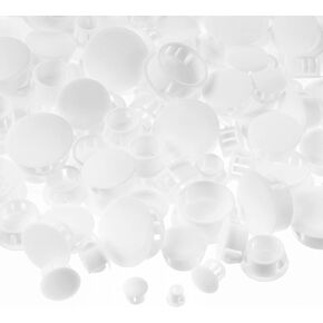 300 Pcs Plastic Hole Plugs White Screw Plugs Plastic Hole Cover Snap in Locking Hole Plug Flush Type Panel Round Hole Plugs for Kitchen Furniture Chair Cabinets Locking Hole(1/2 Inch, White, 300) in Saudi Arabia