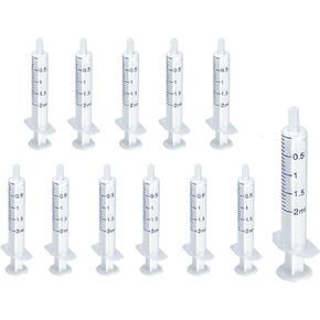 12 Pack 10ml Plastic Syringe, luer slip syringe , Used in Scientific Laboratories, Liquid refilling, DIY Crafts, Scientific Labs by Labfil