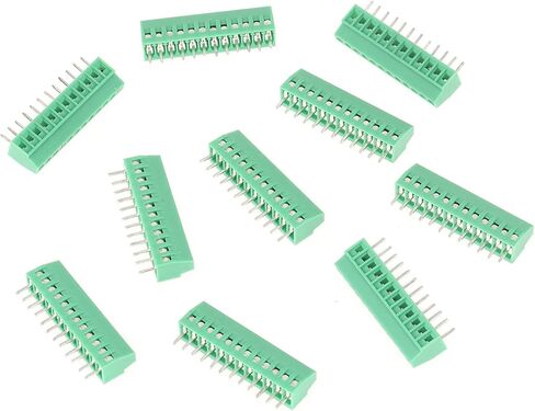 10 قطعة موصلات كتلة المحطة، 12 دبوس 2.54 مم درجة تركيب الطاقة PCB برغي موصل كتلة المحطة الخضراء in Kuwait