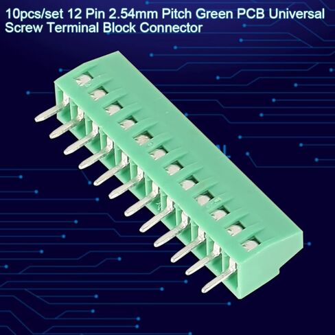 10 قطعة موصلات كتلة المحطة، 12 دبوس 2.54 مم درجة تركيب الطاقة PCB برغي موصل كتلة المحطة الخضراء in Kuwait